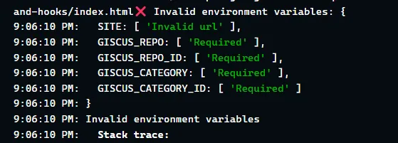 Deployment pipeline threw error immediately for me